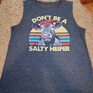 Tank Top Womans Size XL Salty Cow